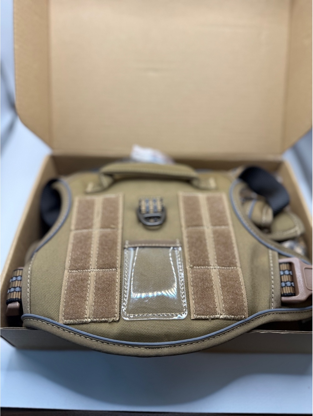 Beebiepet Heavy Duty Tactical Dog Harness and Leash Set for Small Dogs - Brown